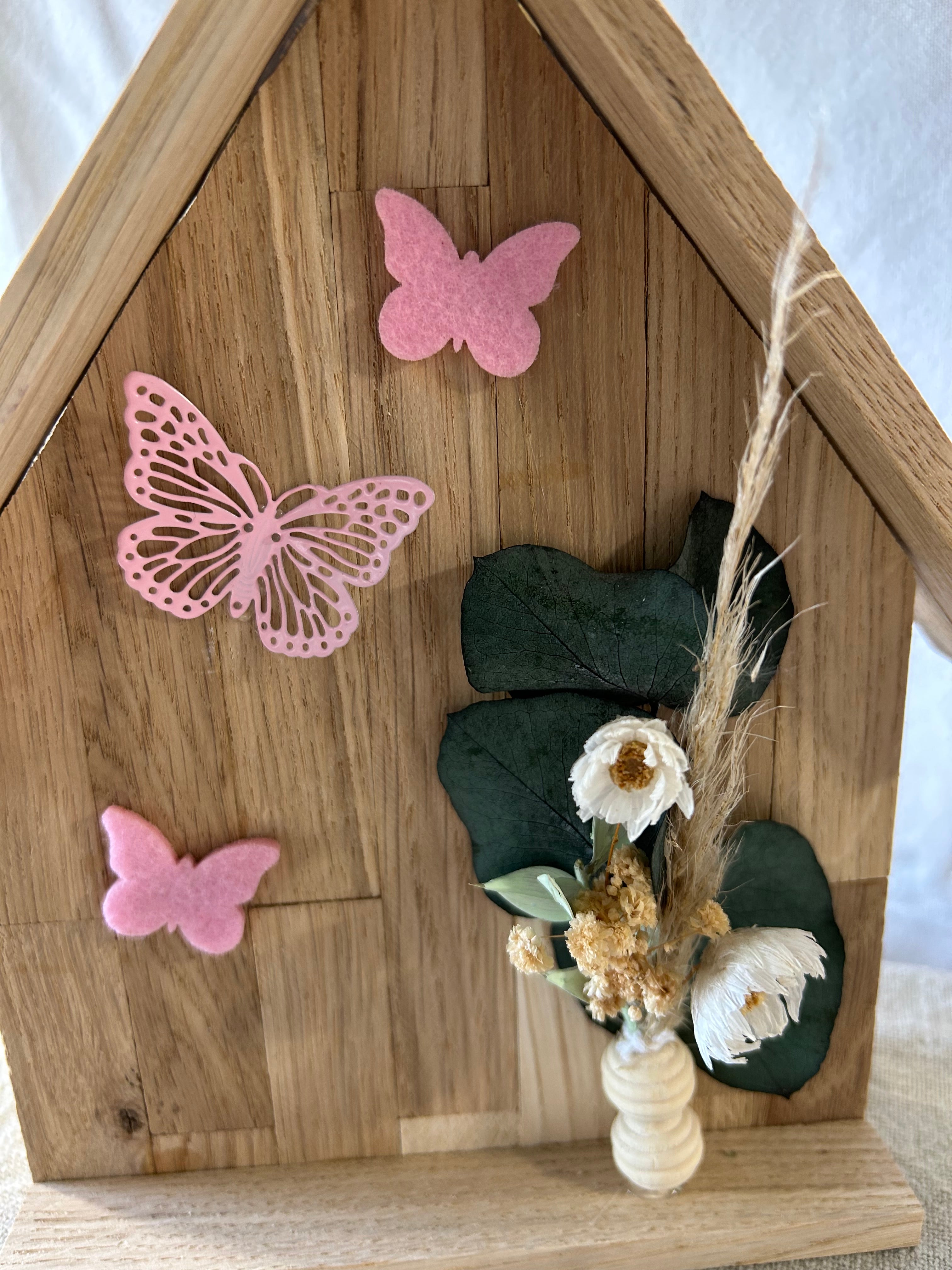 Holzhaus - Schmetterlinge groß