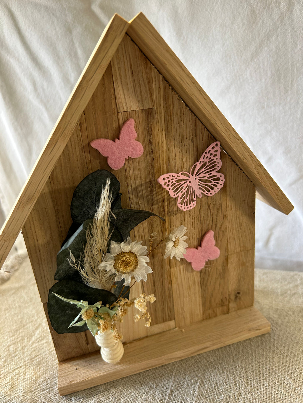 Holzhaus - Schmetterlinge groß