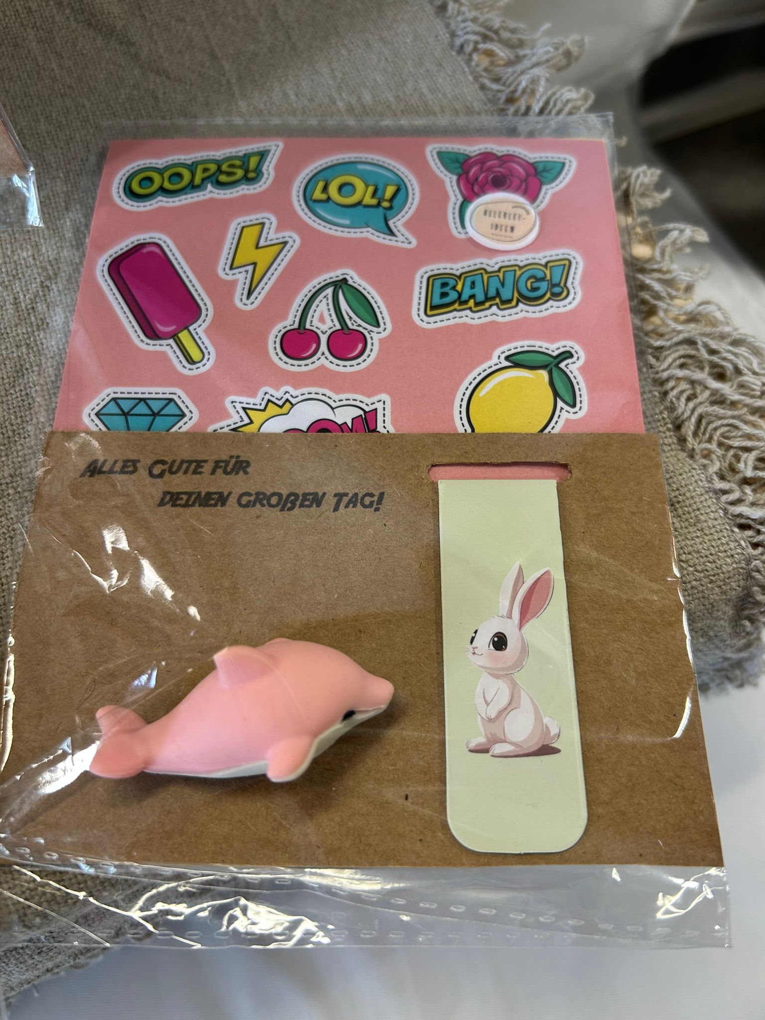 „Kleiner Mutmacher“ – Sticker, Lesezeichen, Radiergummi - Mädchen Edition
