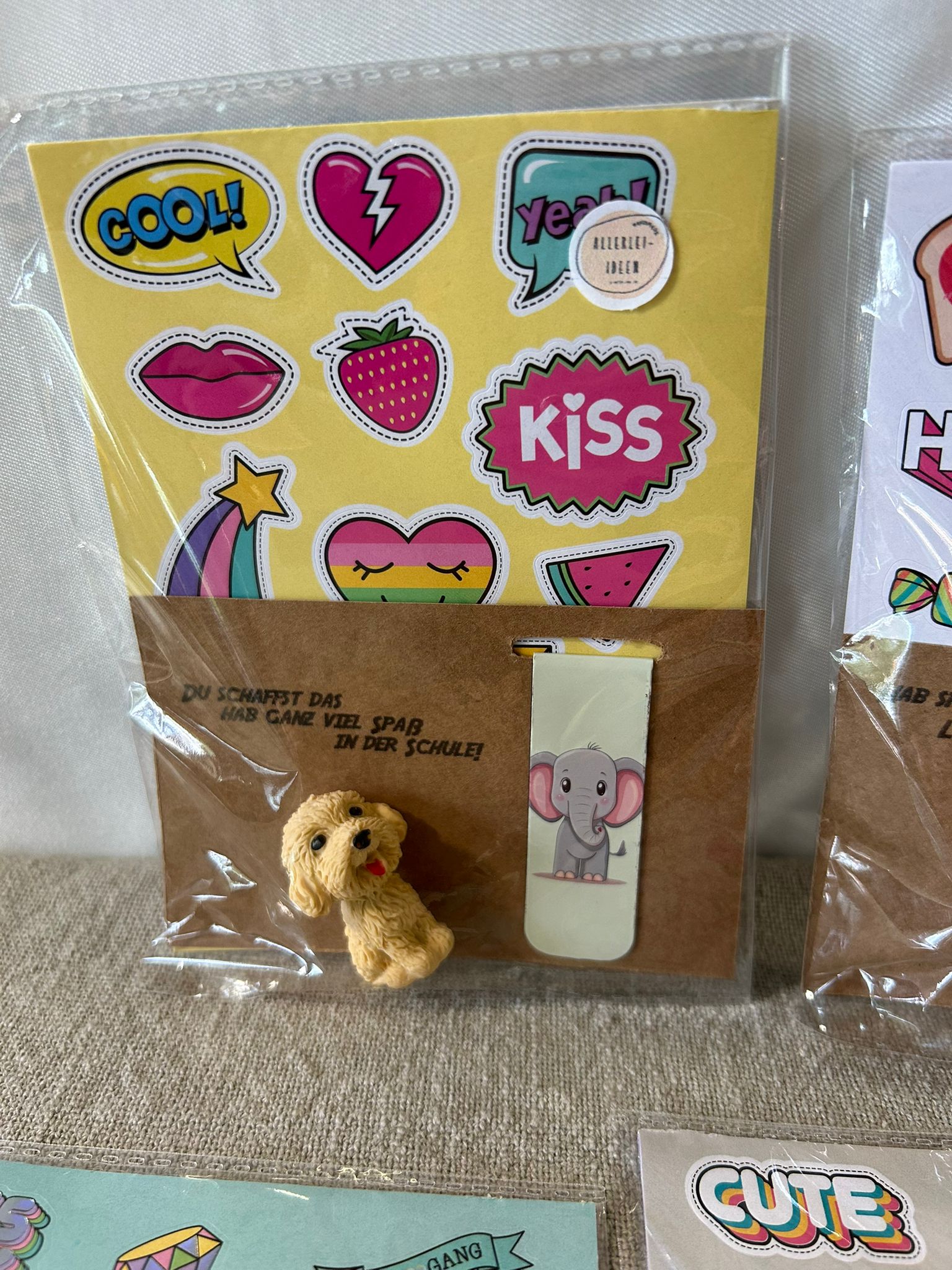 „Kleiner Mutmacher“ – Sticker, Lesezeichen, Radiergummi - Mädchen Edition