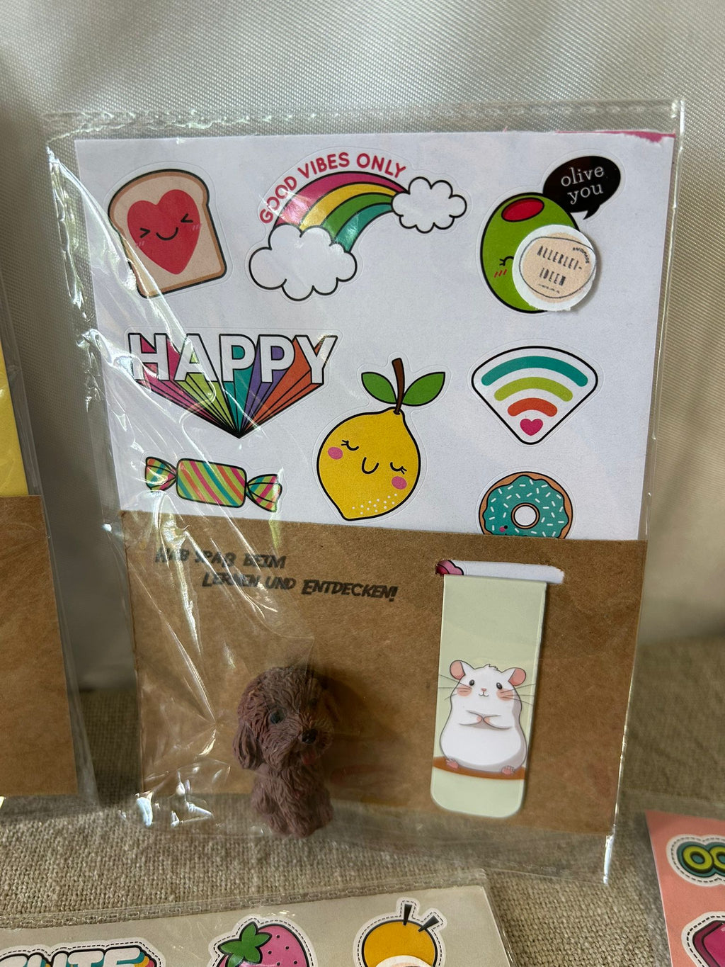 „Kleiner Mutmacher“ – Sticker, Lesezeichen, Radiergummi - Mädchen Edition