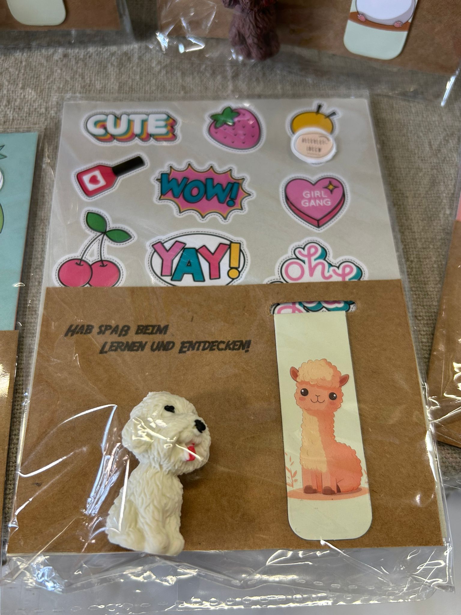 „Kleiner Mutmacher“ – Sticker, Lesezeichen, Radiergummi - Mädchen Edition