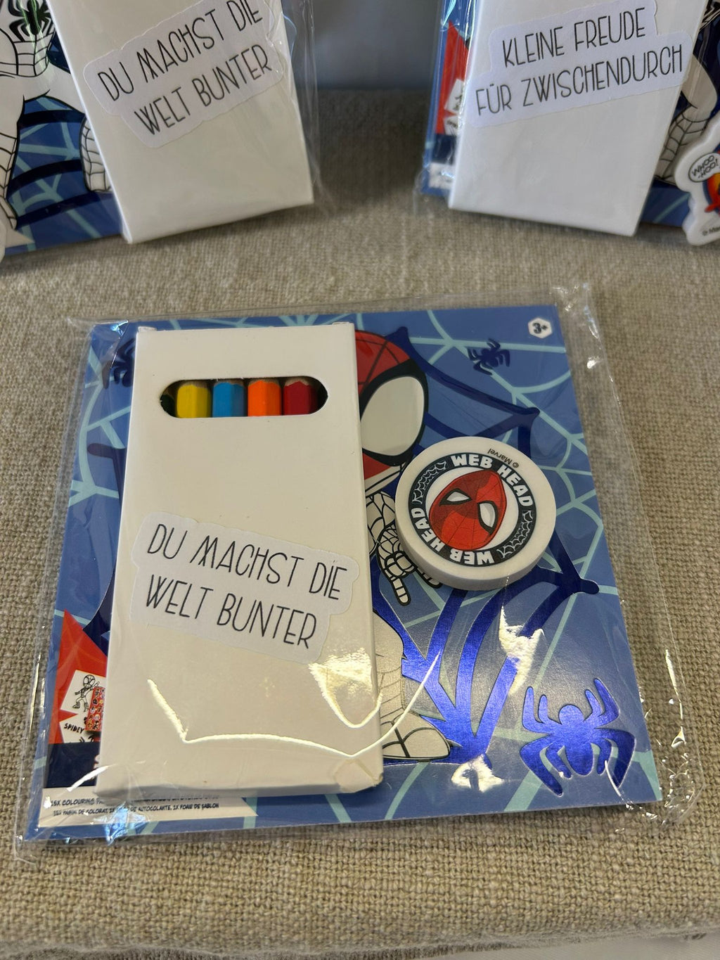 Spider‑Man Kreativ‑Mitgebsel „Kleine Freude für Zwischendurch“
