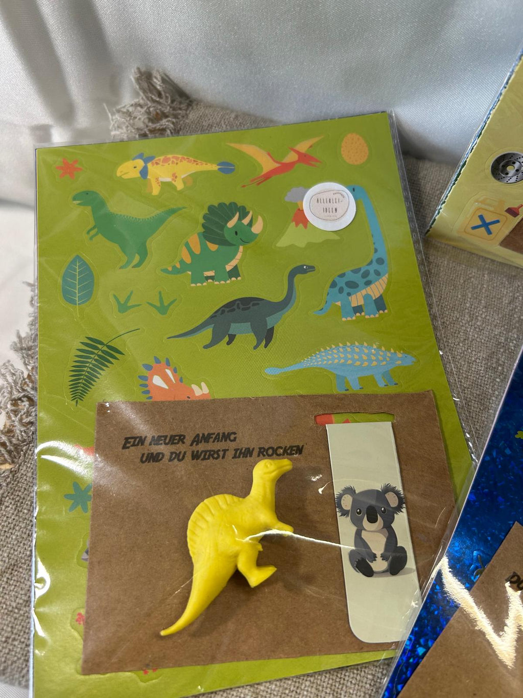 „Kleiner Mutmacher“ – Sticker, Lesezeichen, Radiergummi -Jungs Edition